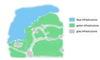 Map of Green, blue and gray infrastructure