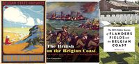 Postcard and books about Belgian coast