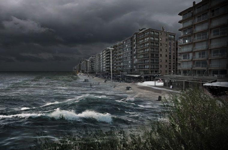 Future - The current coastline is already under pressure from intense tourism, which doubles the population of the city in the summer season. This influx has overinflated the housing market and the cost of living in Nieuwpoort, making it the most expensive region in Belgium to buy an apartment. Should the seasonal population boom continue at the same rate, the poverty gap will continue to widen and price many workers out of the housing market. In addition, a continued rise in the housing market valuations will inflate all real-estate rates, ultimately inflating the cost of living. To lessen this impact, pressure on green infrastructure and agricultural land will be the result of developers seeking out new opportunities to cash in. The resulting supporting infrastructure will add to air and water pollution while causing the ultimate loss of the valuable coastal estuary along the Yser river. Intensive coastal flooding due to climate shift will also damage the coastal estuary, ultimately leaving a less picturesque landscape and creating millions in property damage along the way. This series of events may result in tourism finally decreasing and the economy of the region losing it’s valued stability.