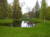 Hele Park also known as "Light Park" with a small pond in the centre