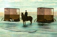 Bathing machines at the beginning of 20th century