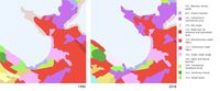 During the last three decades, the green urban areas to the east and the wetlands to the southwest remained the same, while the semi-natural landscape near the shoreline and in the south (park-forest Merimets and Stroomi beach) was partially urbanised. The surrounding buildings are mainly industrial but some areas tend to gentrify. The surrounding areas in the north urbanised much more quickly than the area of Merimetsa. However as we can see, the surrounding areas in the north urbanised much more quickly than the area of Merimetsa.