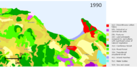 Land use transition from 1990 to 2012. CORINE land cover map. Link: https://land.copernicus.eu/pan-european/corine-land-cover