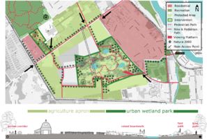 Design Site 1 of the Niewpoort Green RING Project achieves a number of the goals laid out in our concept: Connecting protected areas, Mitigating the effects of coastal flooding, building up biodiversity in the district and establishing pedestrian and bicycle paths to connect key points in the district, such as Natura 2000 sites, the old town, residential corridors and the seasonal holiday park.