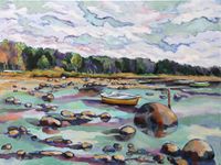 Rocky beach in Kakumäe. Oil painting by Herlet Elvisto. 2015. Link: http://www.herlet.eu/kakumaumlemaal.html