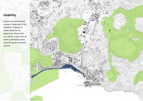 The reclamation of the waters would make the coast bathing again and reduce the destruction of the present biodiversity. The redevelopment of the coastal area would stop the risk of the landslises.