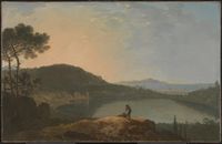 Richard Wilson - Lake Avernus and the Island of Capri (c. 1760)