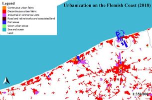 Urbanization on the Flemish Coast after 18 years (2018)