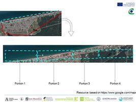 With the purpose of more detailed theme maps, the plan of Nur Beach has been divided into four portions.