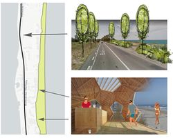 Vision of the touristic area of Mamaia - beach and road infrastructure