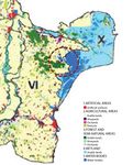 Distribution of the land use and land cover categories by major landform units 2006