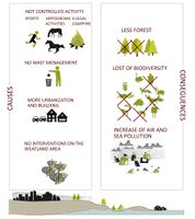 Graphic representation of future impacts on the area if it will not planned