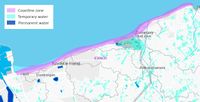 Coastline and Water Areas - Copernicus 2015