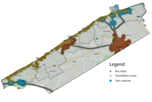 Main agglomerations linked to transit type